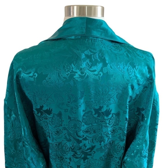 Vintage Gold Label Victoria’s Secret Emerald Green Ling Robe Size M/L - Picture 5 of 12